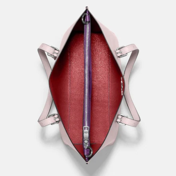 Coach Mollie Tote 25 In Ice Pink & Silver - New With Tag- Reemoly - Picture 15 of 16